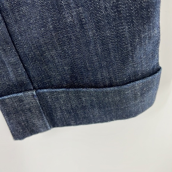 Seven 7 For All Mankind Women's Edie Flood Dark Wash Cuffed Jeans Straight Leg - Picture 4 of 7